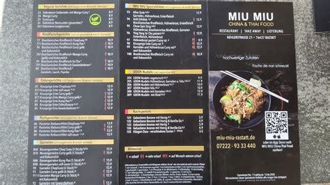 miu miu badne-baden|Speisekarte Miu Miu China & Thai Food in Baden.